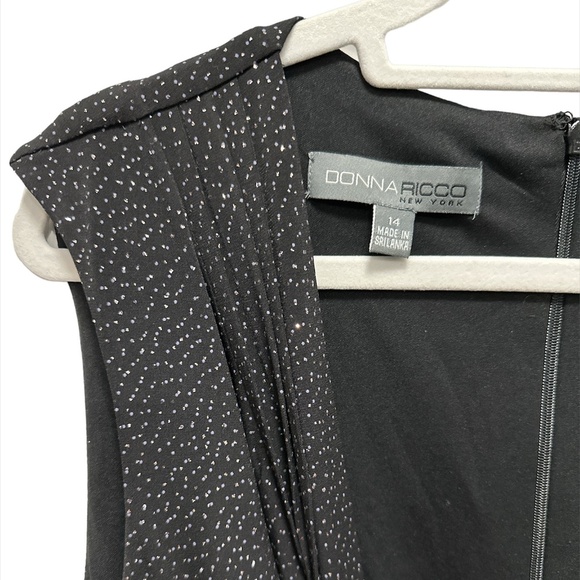 Jumpsuit | Black Sparkle | Donna Ricco New York - Size 14 - Picture 6 of 10